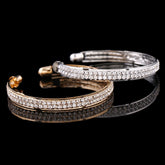 Kaamastra Crystal Cuff Bracelets - Gold